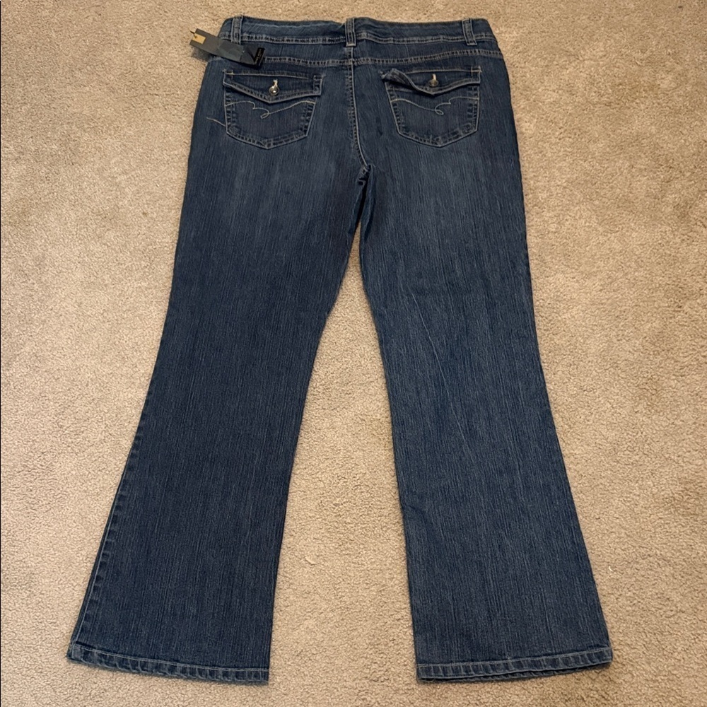 Nine West Dark Blue Flare Jeans - Picture 7 of 10